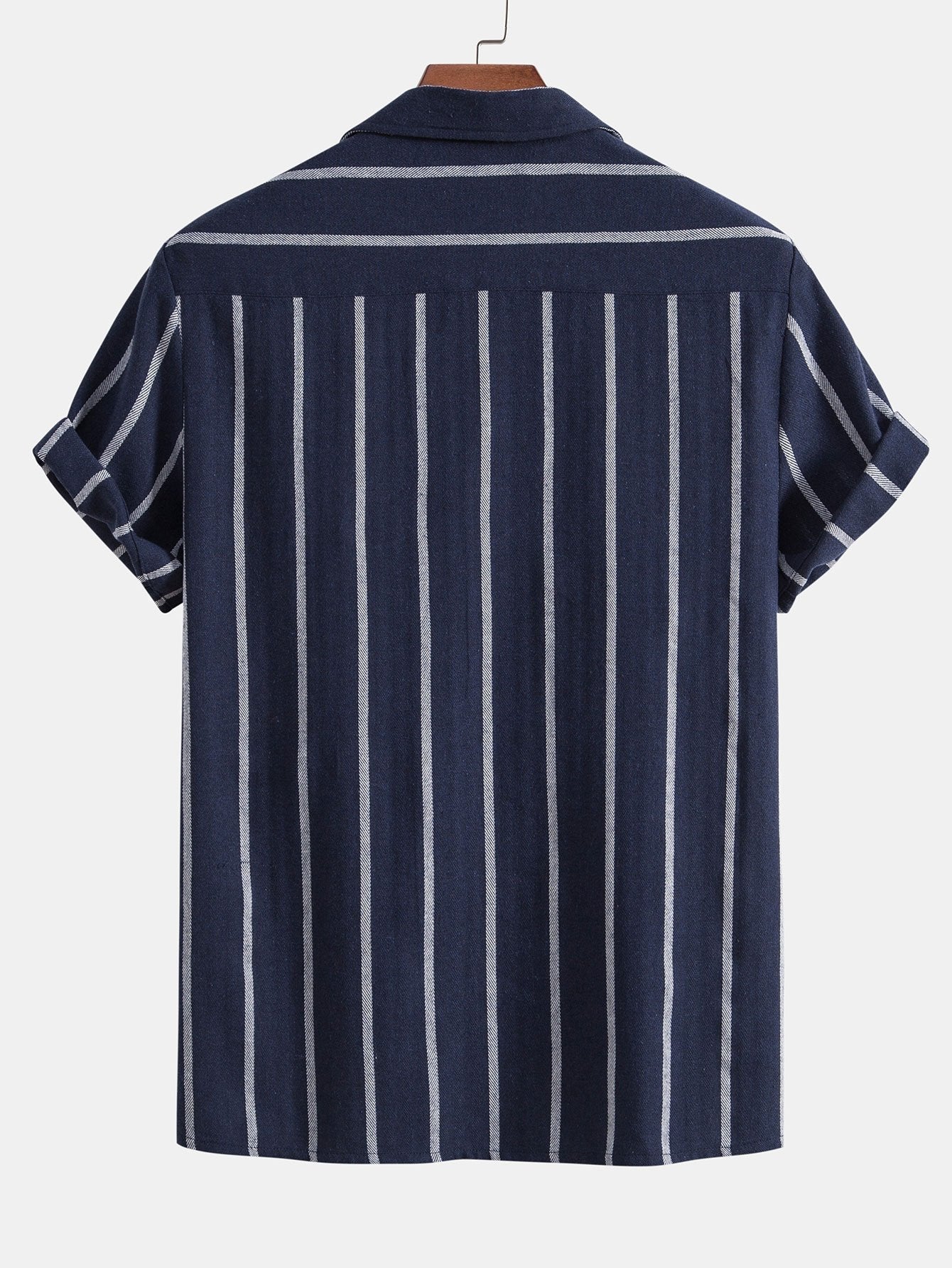 Men's Summer Two-Piece Set - Short-Sleeve Shirt & Shorts — back view