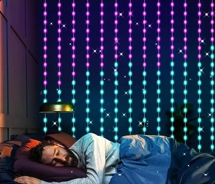 LED curtain lights with app and remote control, 3 metres wide - view 3