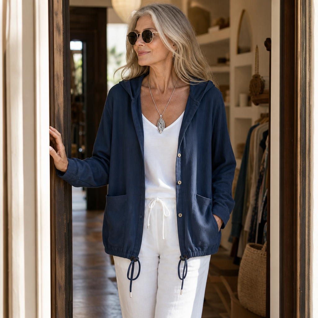 Women's lightweight hooded jacket - detail