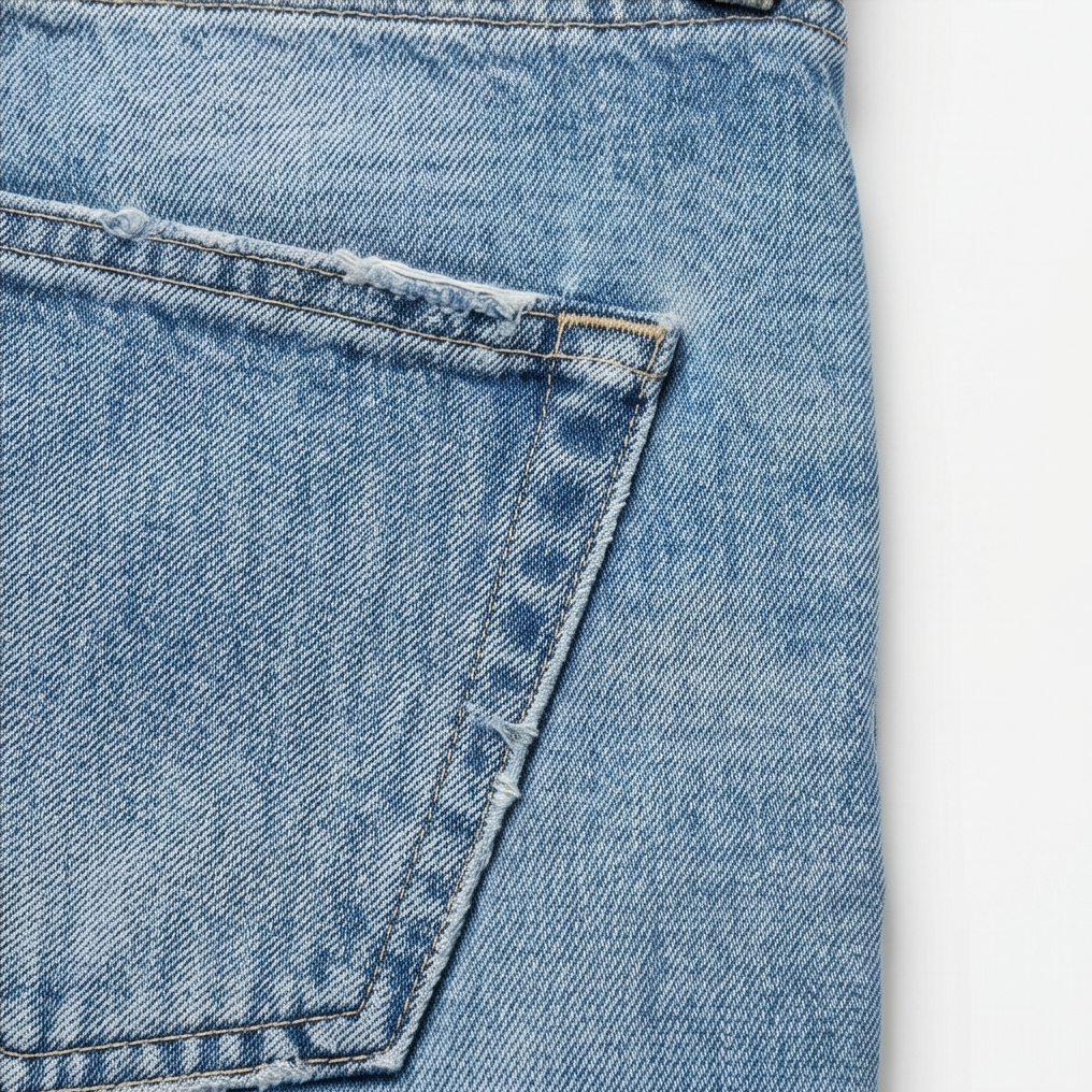 Women's high waist barrel jeans - detail