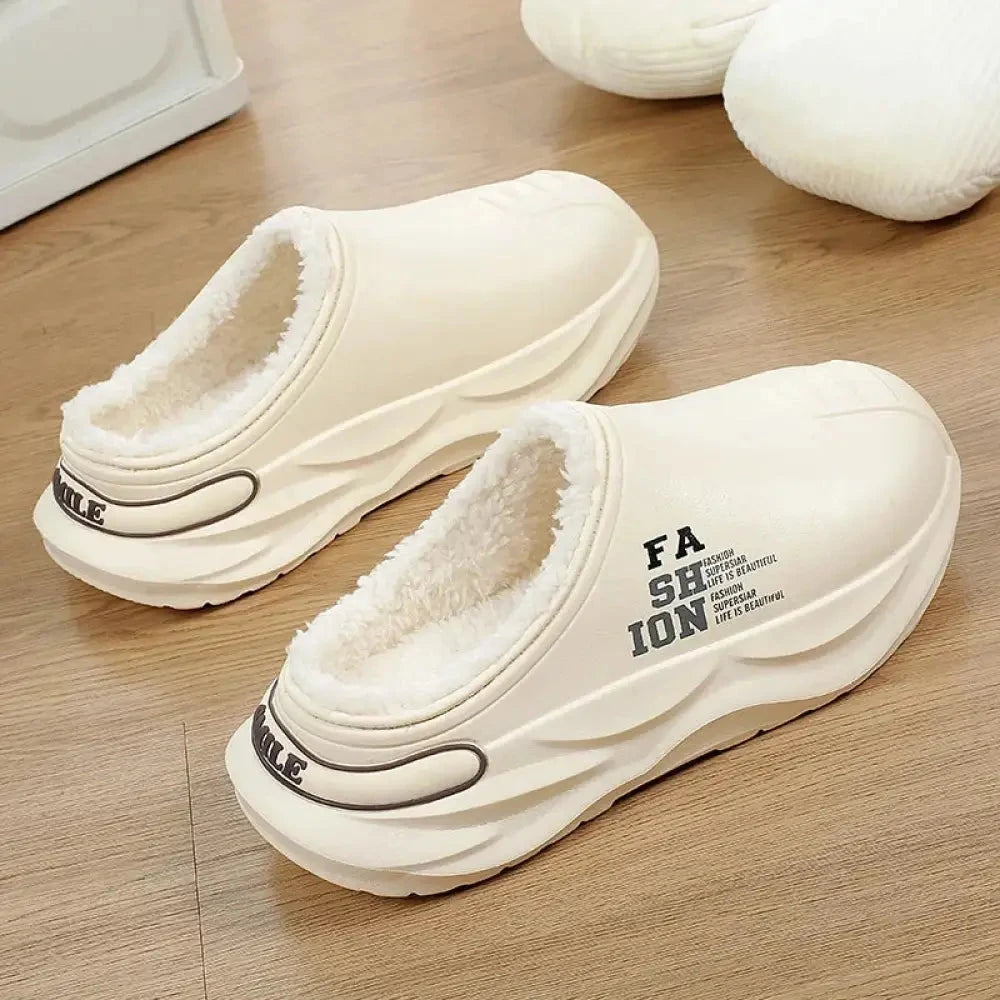 Men's mule slippers with arch support footbed, plush lining and a thick sole with tread - view 6