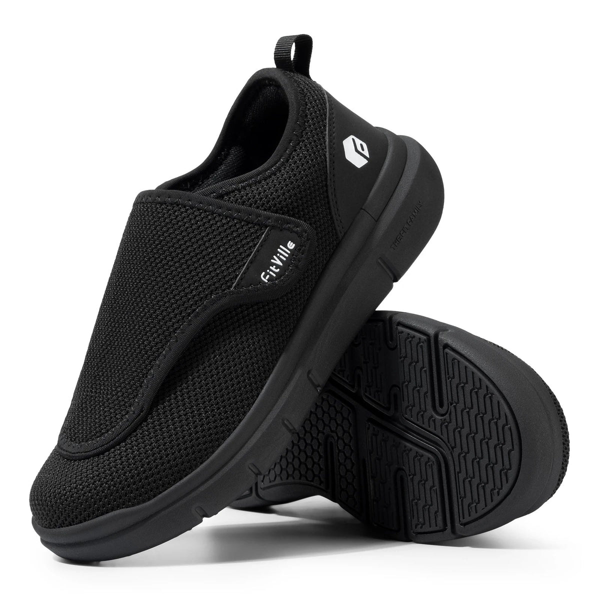 Men's extra wide mesh shoes with a hook-and-loop flap - view 3
