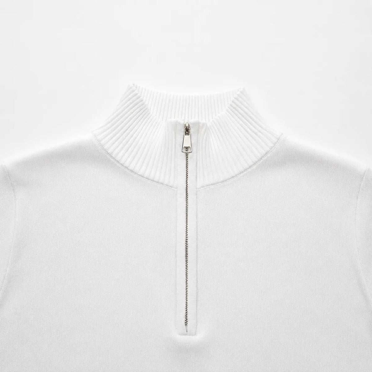 Men's fine knit quarter-zip jumper with ribbed trims - view 3