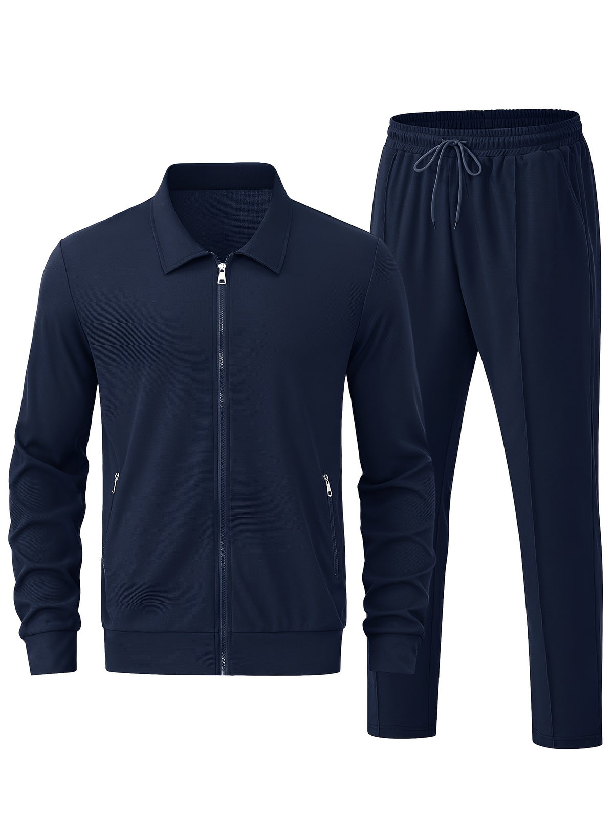 Men's two-piece tracksuit in navy, jacket and trousers