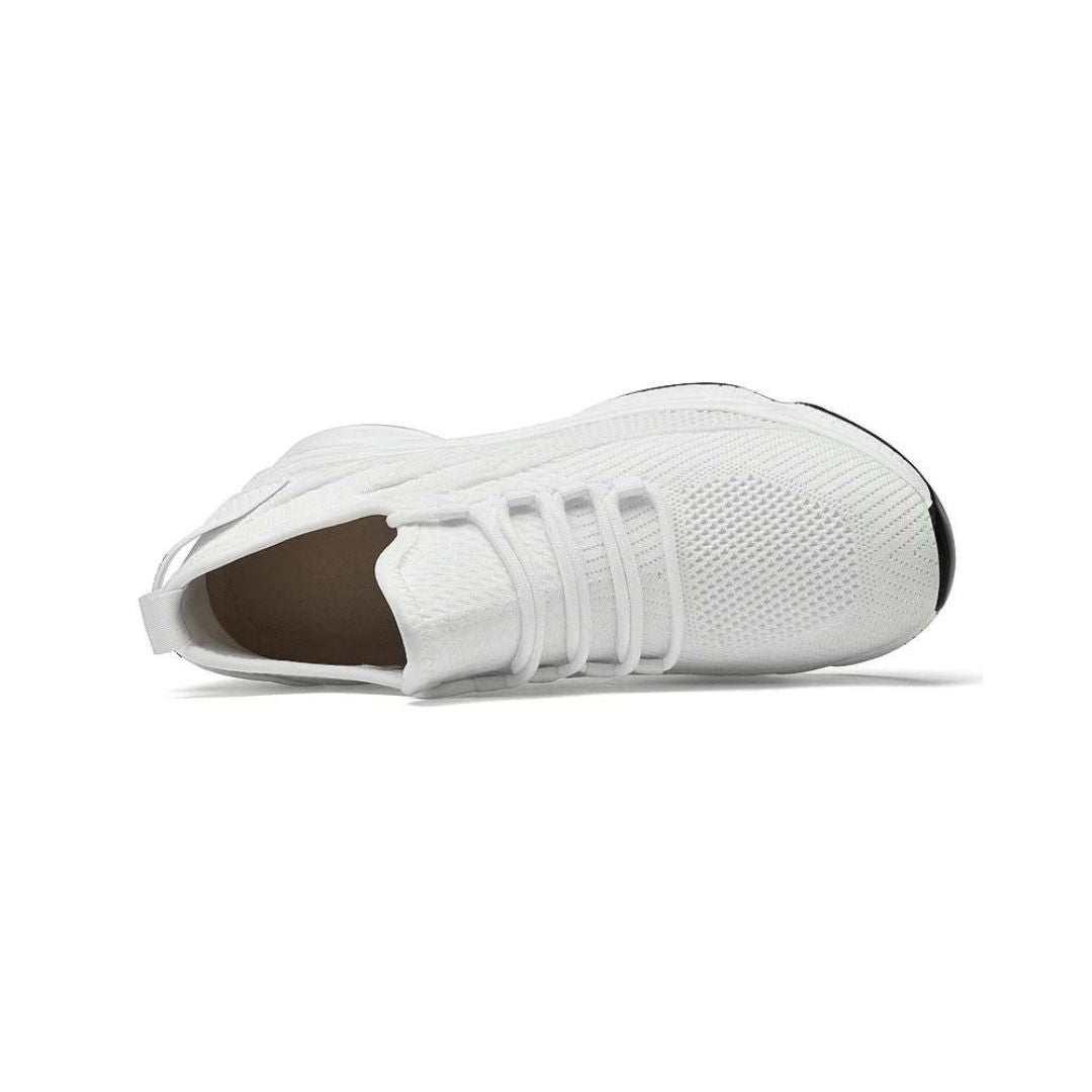 Men's height-increasing knit trainers with a hidden lift