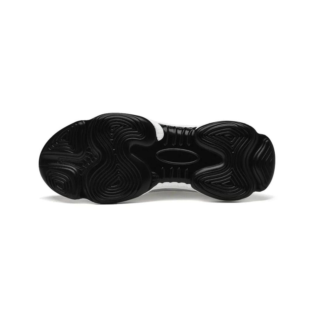 Men's height-increasing knit trainers with a hidden lift