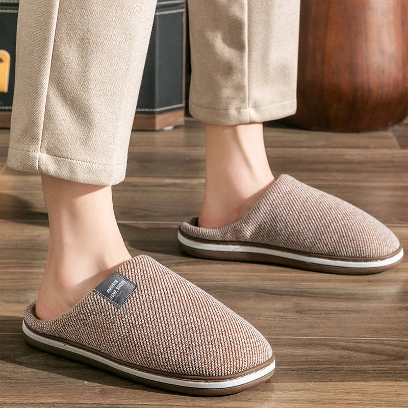 Mule slippers with a knitted upper, fleece lining, open heel and rubber sole