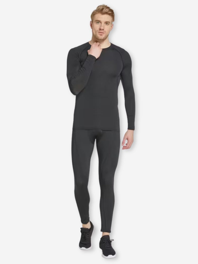 Men's long-sleeve compression top with crew neck - view 2