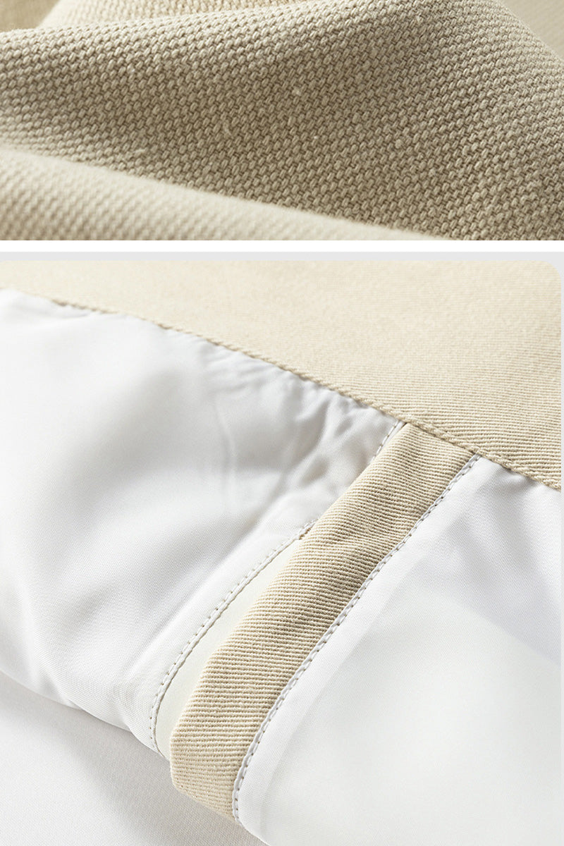 Men's oversized twill jacket with metal press studs and chest pockets