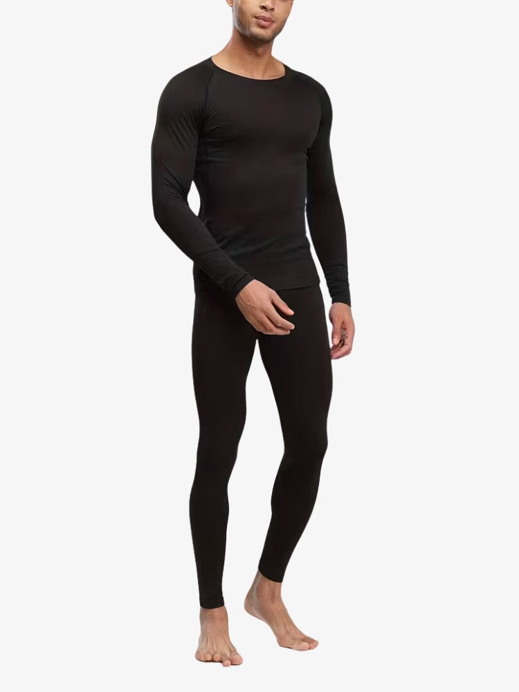 Men's thermal base layer set with long-sleeve top and leggings - view 2