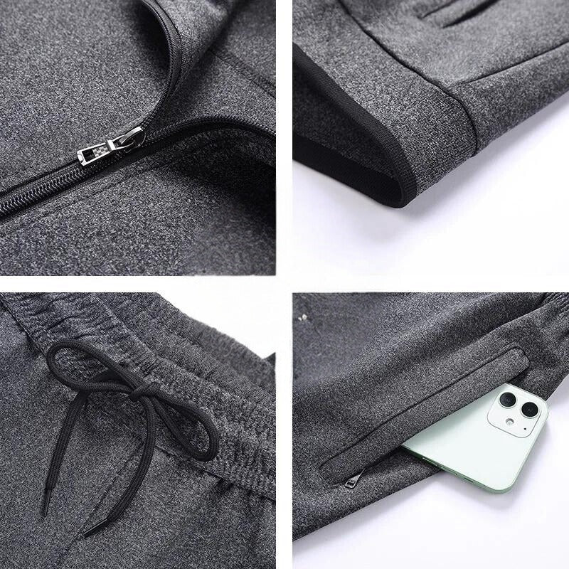Men's two-piece tracksuit with a zip-through jacket, stand collar and joggers - view 4