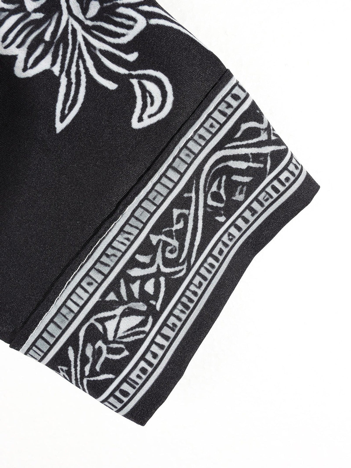 Men's western shirt with a floral print and chest pockets with flaps - view 9
