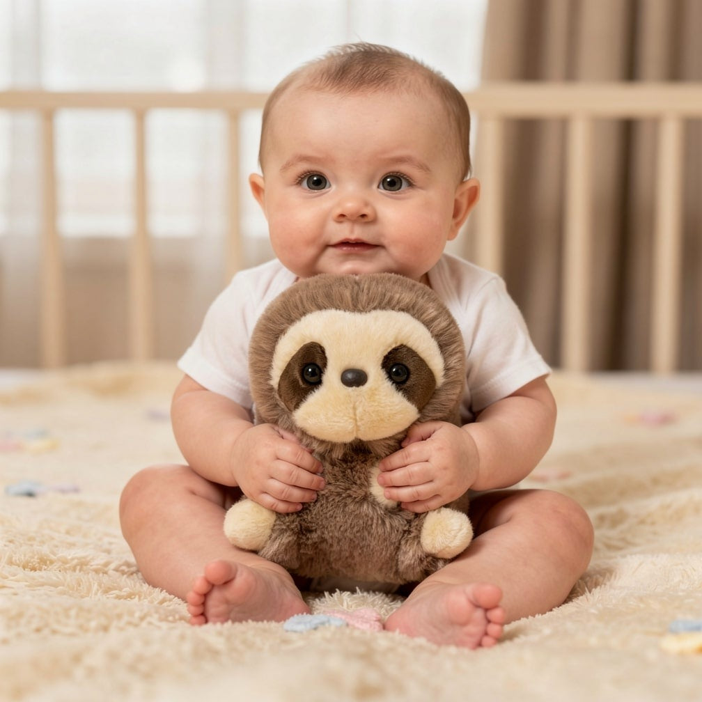 Mini sloth soft toy of 14 cm - view 3