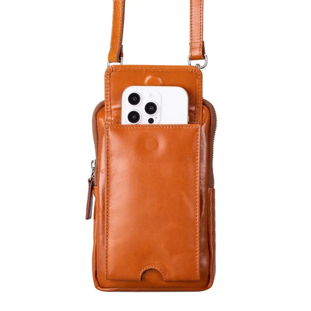 Leather Crossbody Phone Bag – Full-grain leather – view 18