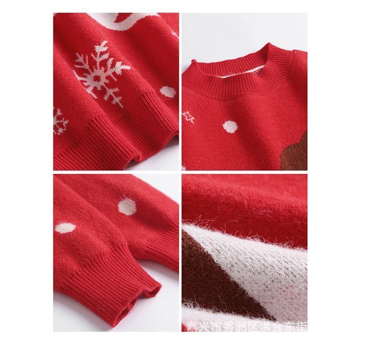 Women's longline oversized Christmas jumper with a snowman, snowflakes and dots