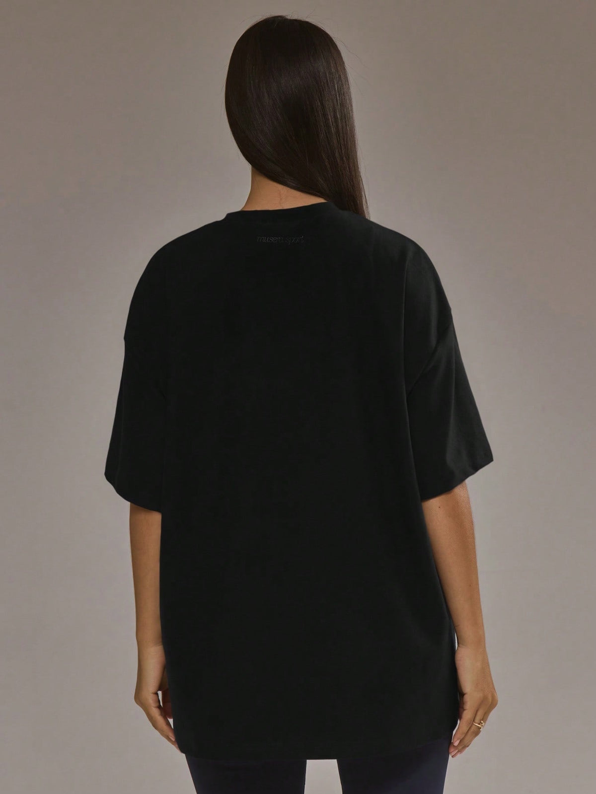 Oversized T-shirt for women in soft stretch fabric with a crew neck - view 13