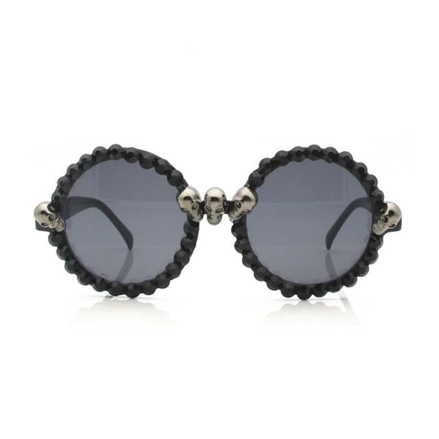 Women's Round Metal Sunglasses – Gothic Styx UV Style – front view