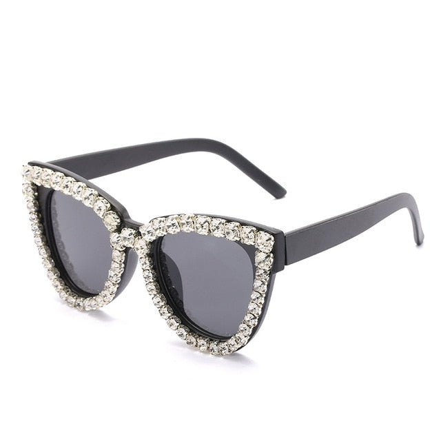 Women's Ruby Rhinestone Sunglasses – Glamour Statement – front view