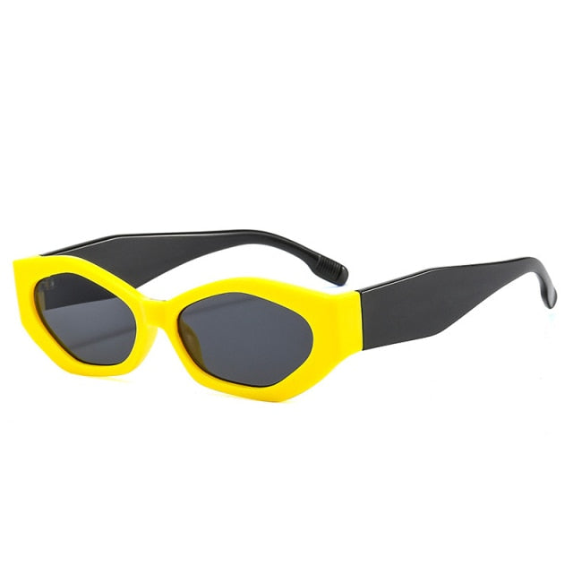 Women's Geometric Polygon Sunglasses – Fashion UV Style – back view