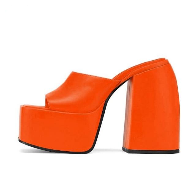 Women's platform stiletto heels heel detail close up