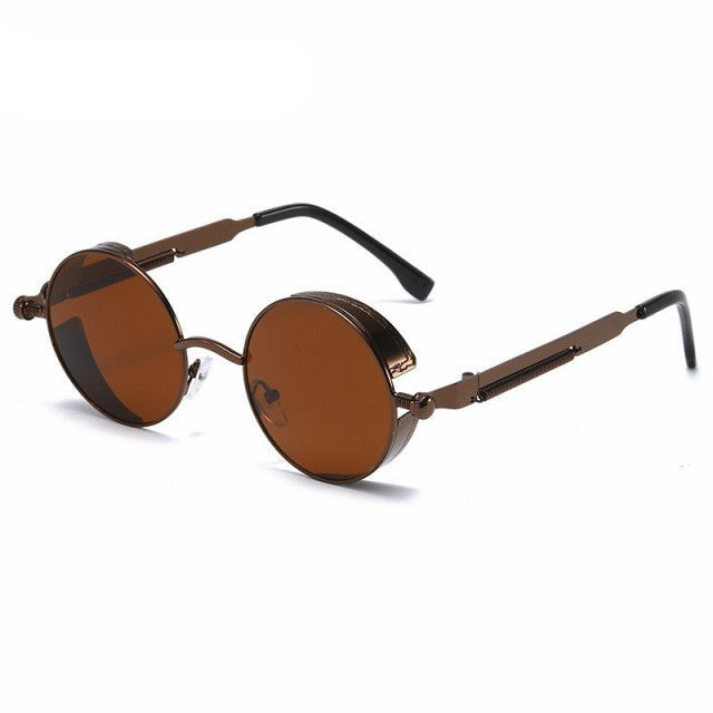 Unisex Steampunk Sunglasses – Metal Frame Festival Retro – side view