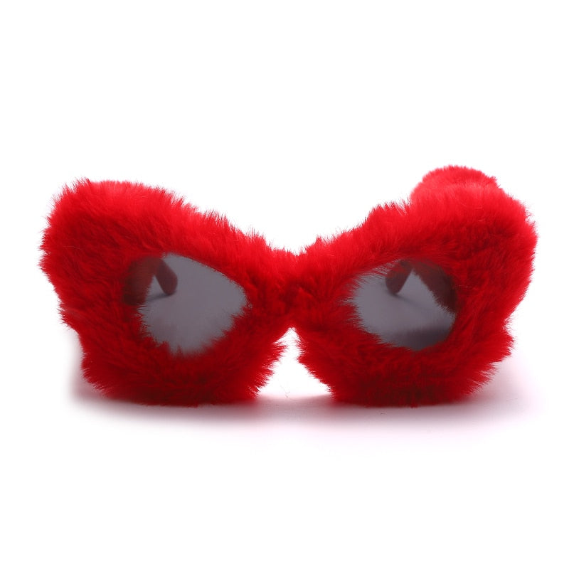 Women's Fur Frame Sunglasses – Fashion Statement Everyday – alternative view