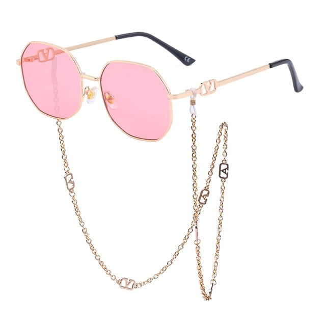 Women's Retro Sunglasses – UV400 Polycarbonate Leisure – detail view