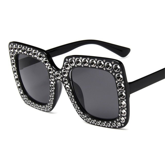 Women's Oversized Crystal Sunglasses – Glamour Style – view 11