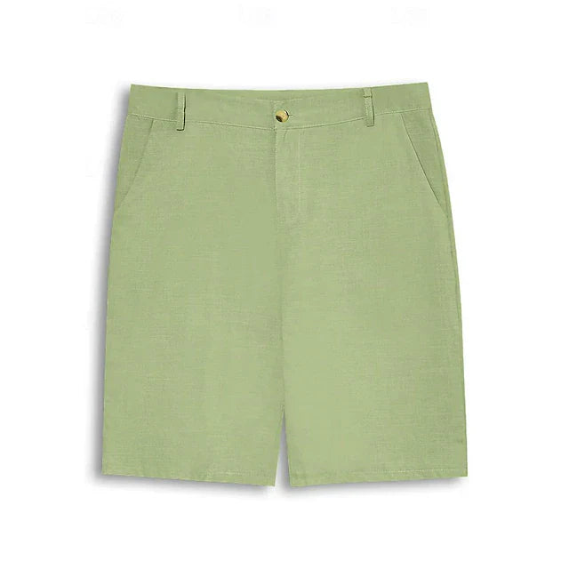 Men's Linen Shorts – Breathable & Elegant – Summer Look for Leisure &  - side view