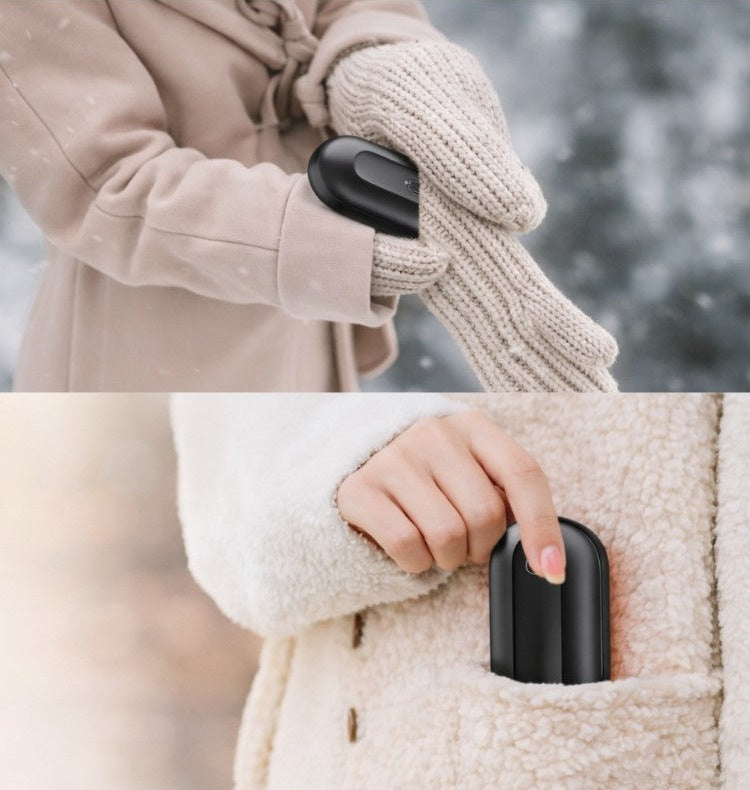 Two rechargeable hand warmers with a display and a magnet - view 3