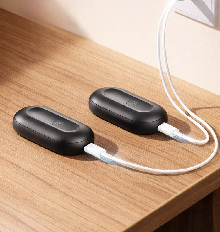 Two rechargeable hand warmers with a display and a magnet - view 5