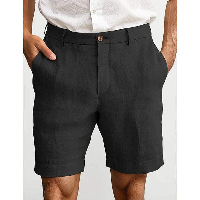 Men's Linen Shorts – Breathable & Elegant – Summer Look for Leisure &  - product view
