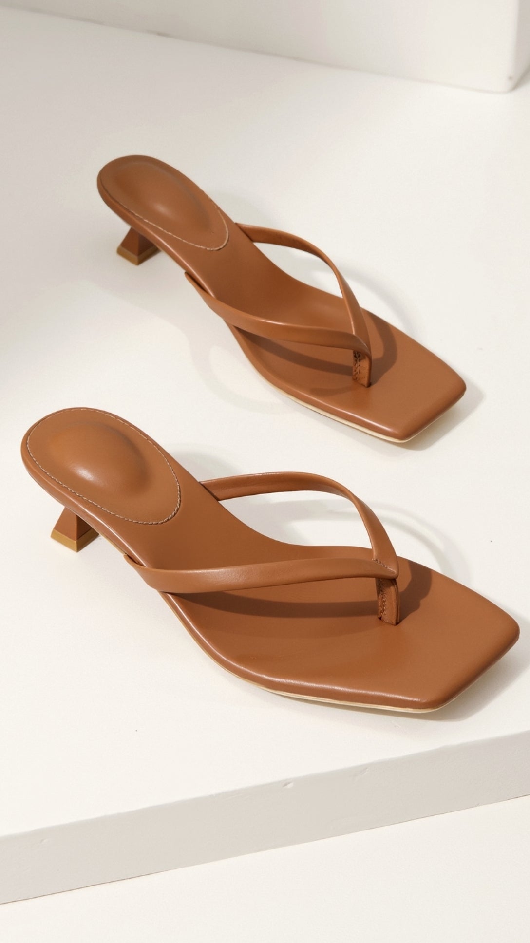 Women's Toe Post Kitten Heel Sandals - product view | SAINT DOR