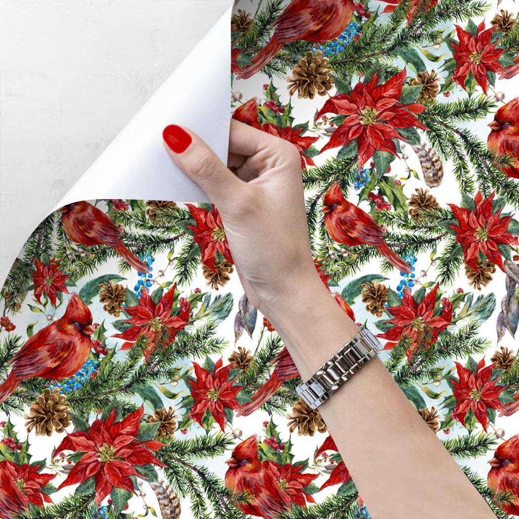 Self-adhesive Christmas wallpaper on a 45 cm wide roll with a festive print