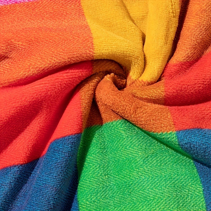 Sherpa throw with a colourful check pattern on a bed - view 4