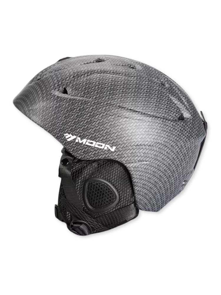 Ski helmet with a hard outer shell, vents and removable ear pads - grey
