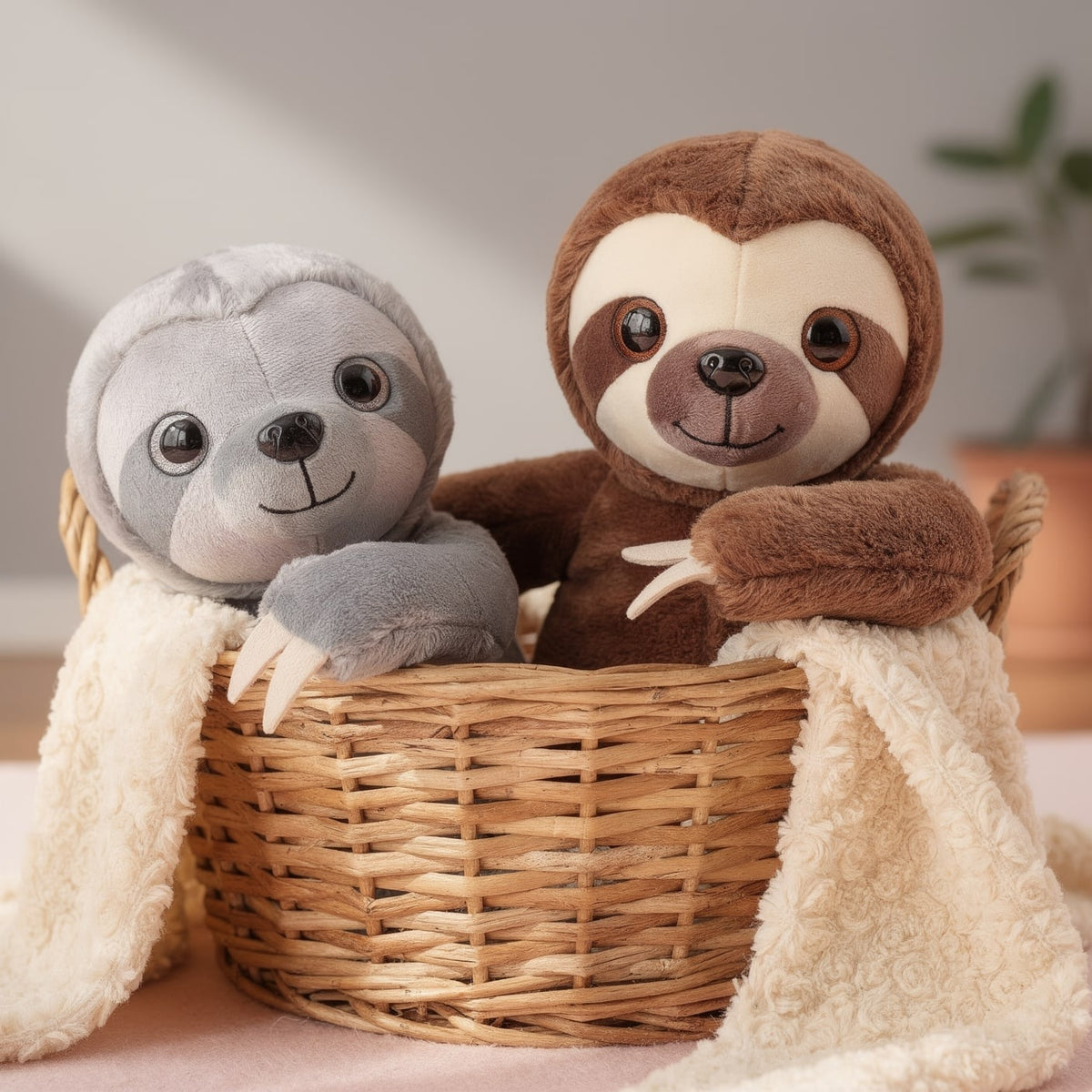 25 cm sloth soft toy with soft claws - view 2