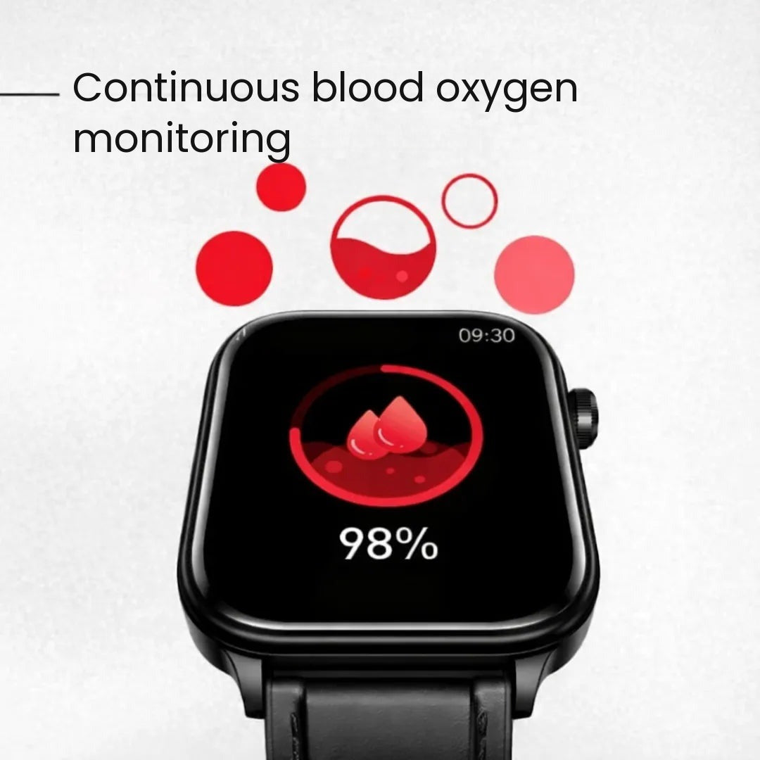 Blood oxygen reading on the smartwatch