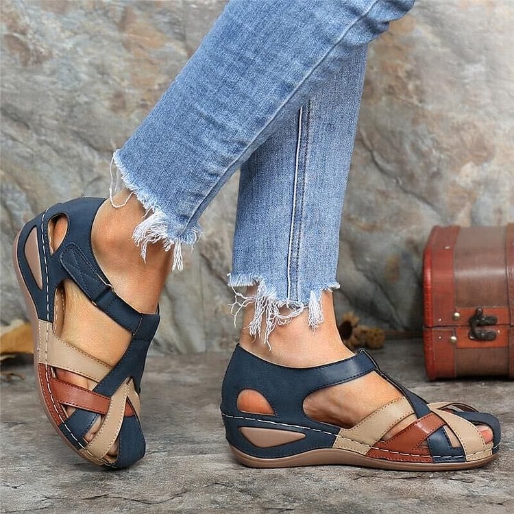 Women's leather orthopaedic sandals – Saint Dor UK – sole view