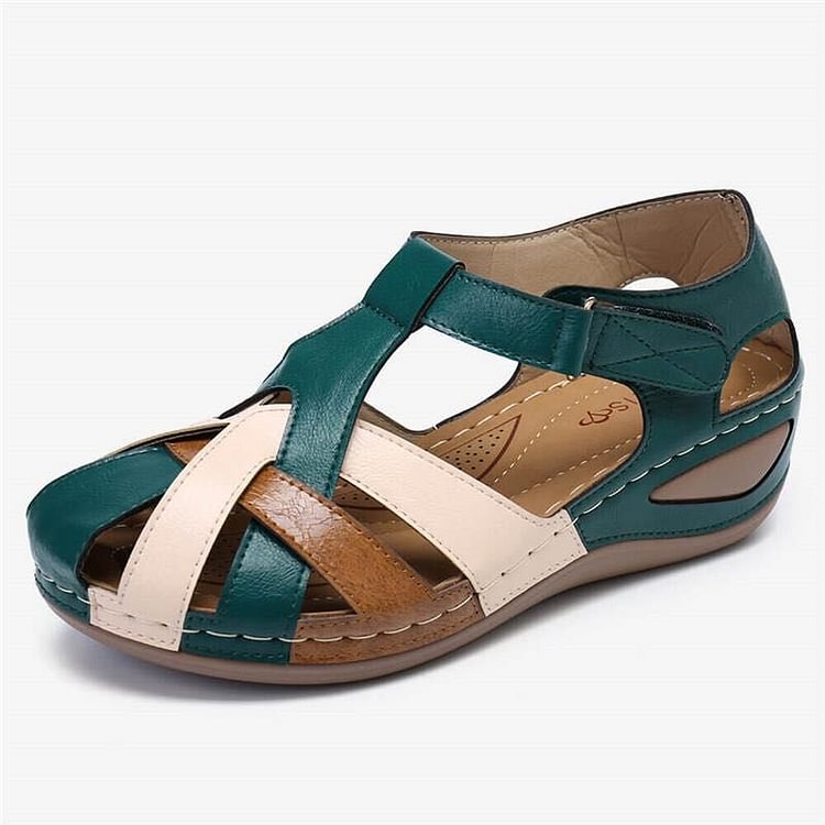 Women's leather orthopaedic sandals – Saint Dor UK – back view