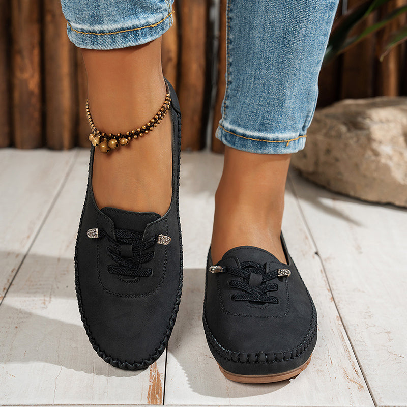 Soft Faux Leather Flat Loafers — view 2