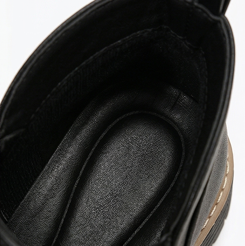 Women's side zip platform ankle boots - detail
