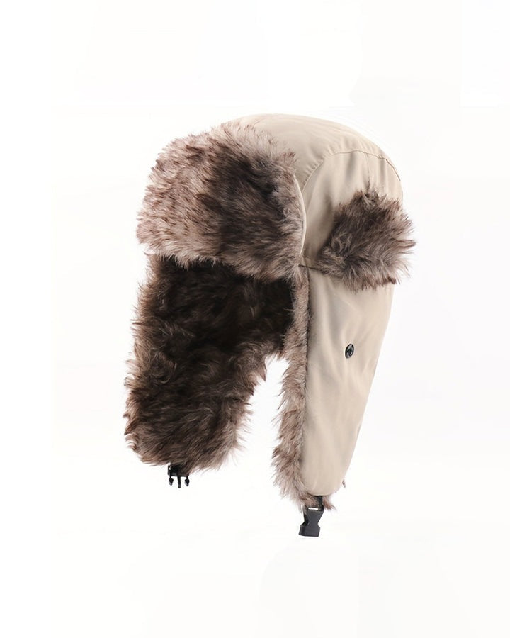 Trapper hat with ear flaps and a faux fur lining - view 2