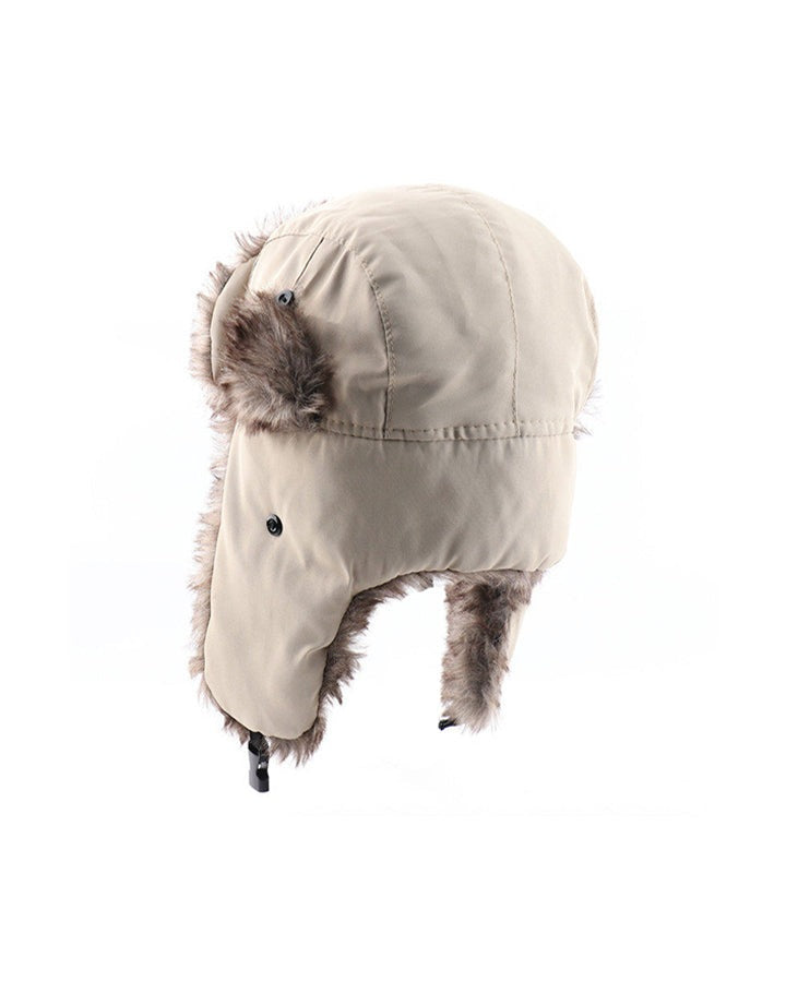 Trapper hat with ear flaps and a faux fur lining - view 3