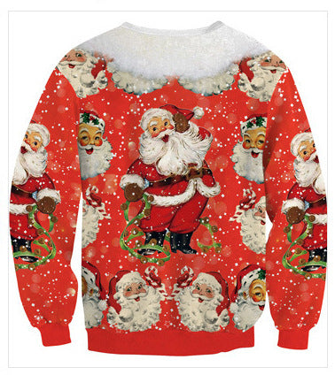 Unisex ugly Christmas jumper with an all-over 3D festive print