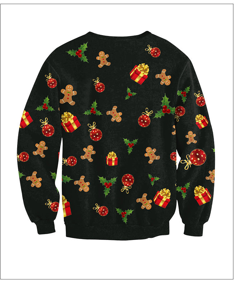 Unisex ugly Christmas jumper with an all-over 3D festive print