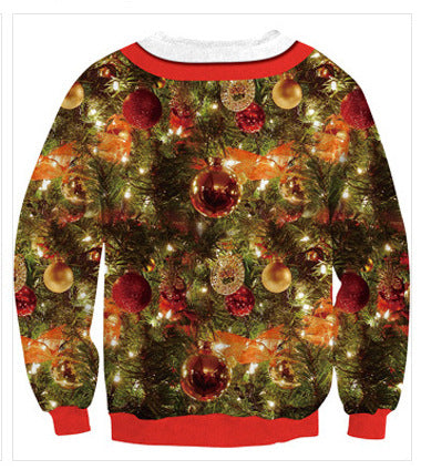 Unisex ugly Christmas jumper with an all-over 3D festive print