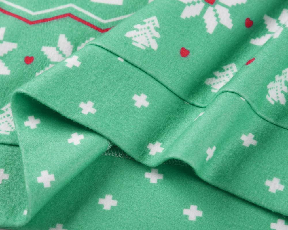 Women's ugly Christmas jumper with three gnomes, a slogan and snowflakes