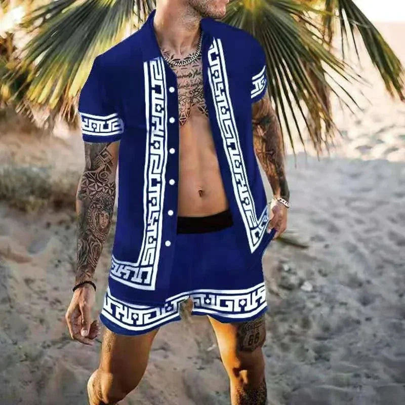 Men's Two-Piece Set - Light & Airy Summer Print - view 5
