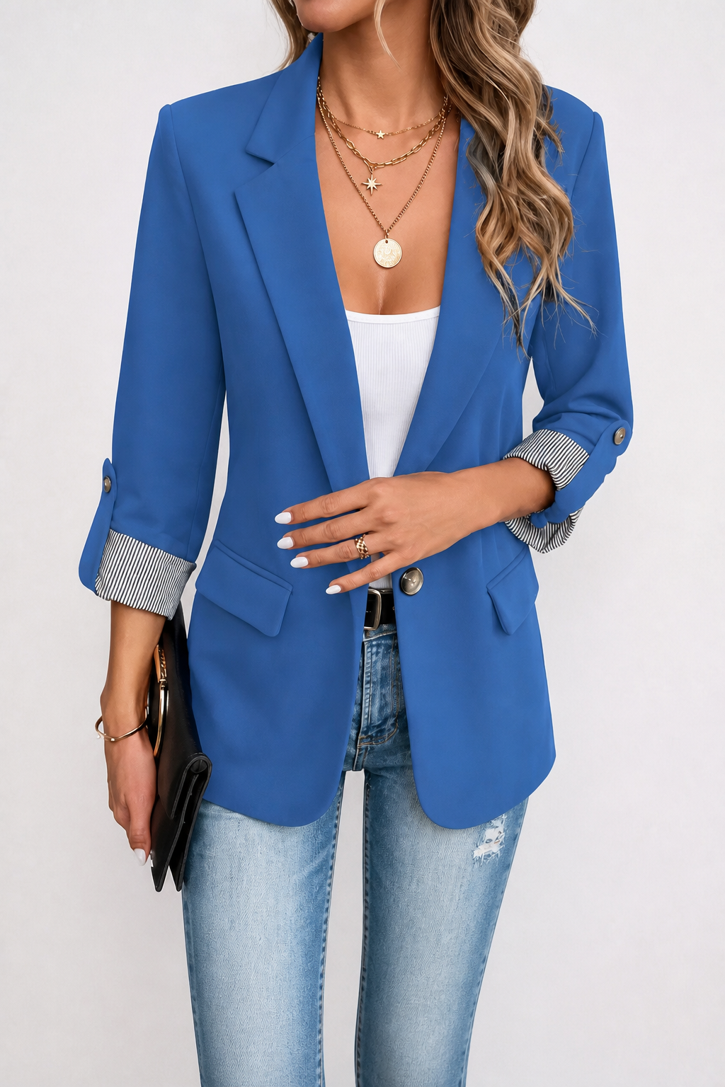 Women's tailored blazer in Blue